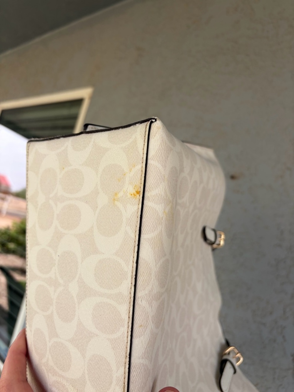 Coach Chalk Signature Canvas Tote with Gold Hardware - Picture 7 of 8